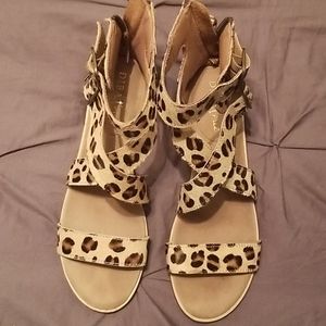 Leopard print sandals